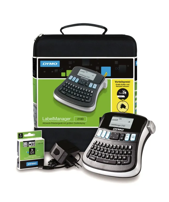 Dymo LabelManager 210D Label Printer, 12mm Max Label Width, UK